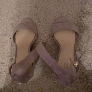 Cato’s 8.5 wedges. Leopard print on the wedge